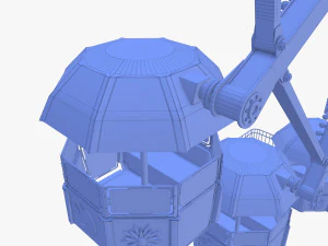 Animated ferris wheel v2 3D Model