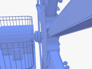 Animated ferris wheel v2 3D Model