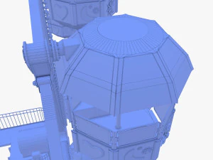 Animated ferris wheel v2 3D Model