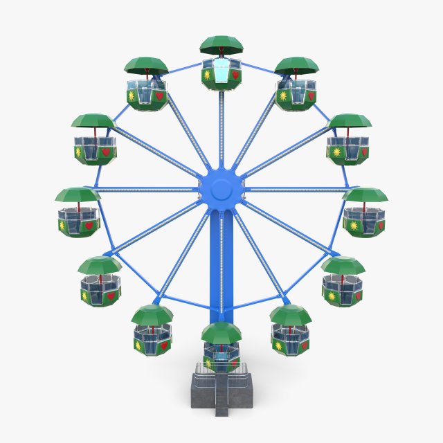 Ferris wheel v2 Modelo 3D .c4d .max .obj .3ds .fbx .stl .blend 