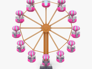 Animated ferris wheel v3 3D Model