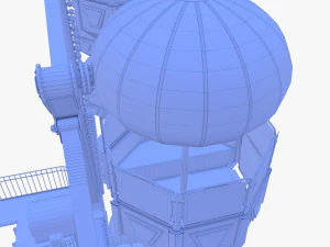 Animated ferris wheel v3 3D Model
