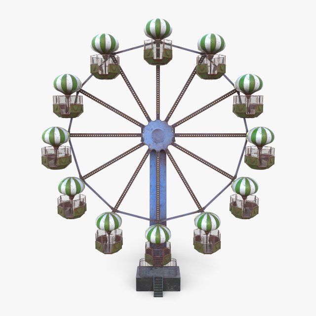 Animated ferris wheel v4 Model 3D .c4d .max .obj .3ds .fbx .stl .blend 