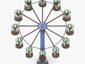 Animated ferris wheel v4 3D Model