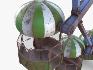 Animated ferris wheel v4 Model 3D