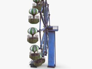 Animated ferris wheel v4 Model 3D
