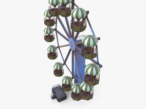Animated ferris wheel v4 Model 3D