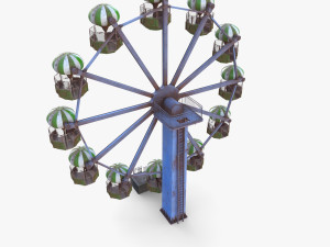 Animated ferris wheel v4 Model 3D