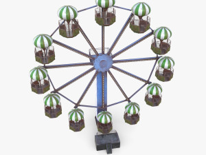 Animated ferris wheel v4 Model 3D