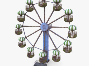 Animated ferris wheel v4 Model 3D