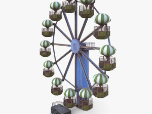 Animated ferris wheel v4 Model 3D
