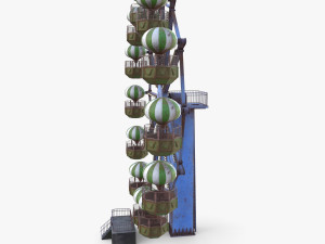 Animated ferris wheel v4 Model 3D