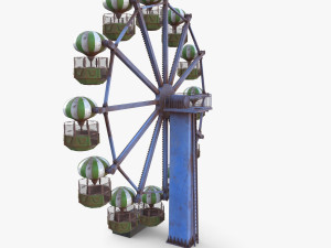 Animated ferris wheel v4 Model 3D