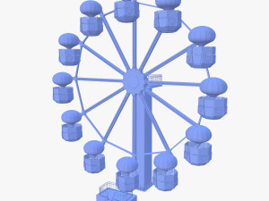 Animated ferris wheel v4 Model 3D