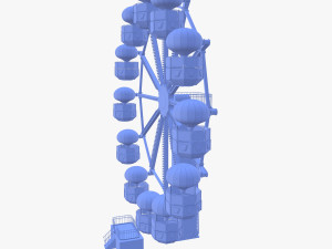 Animated ferris wheel v4 Model 3D