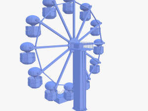 Animated ferris wheel v4 Model 3D