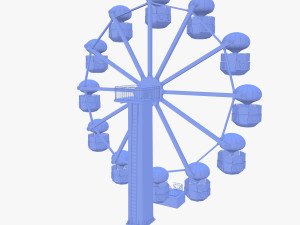 Animated ferris wheel v4 Model 3D