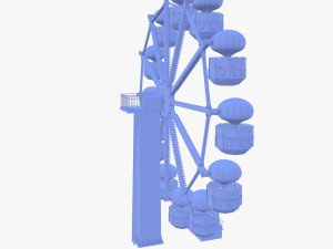 Animated ferris wheel v4 Model 3D