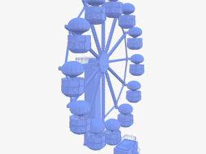 Animated ferris wheel v4 Model 3D