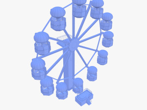Animated ferris wheel v4 Model 3D