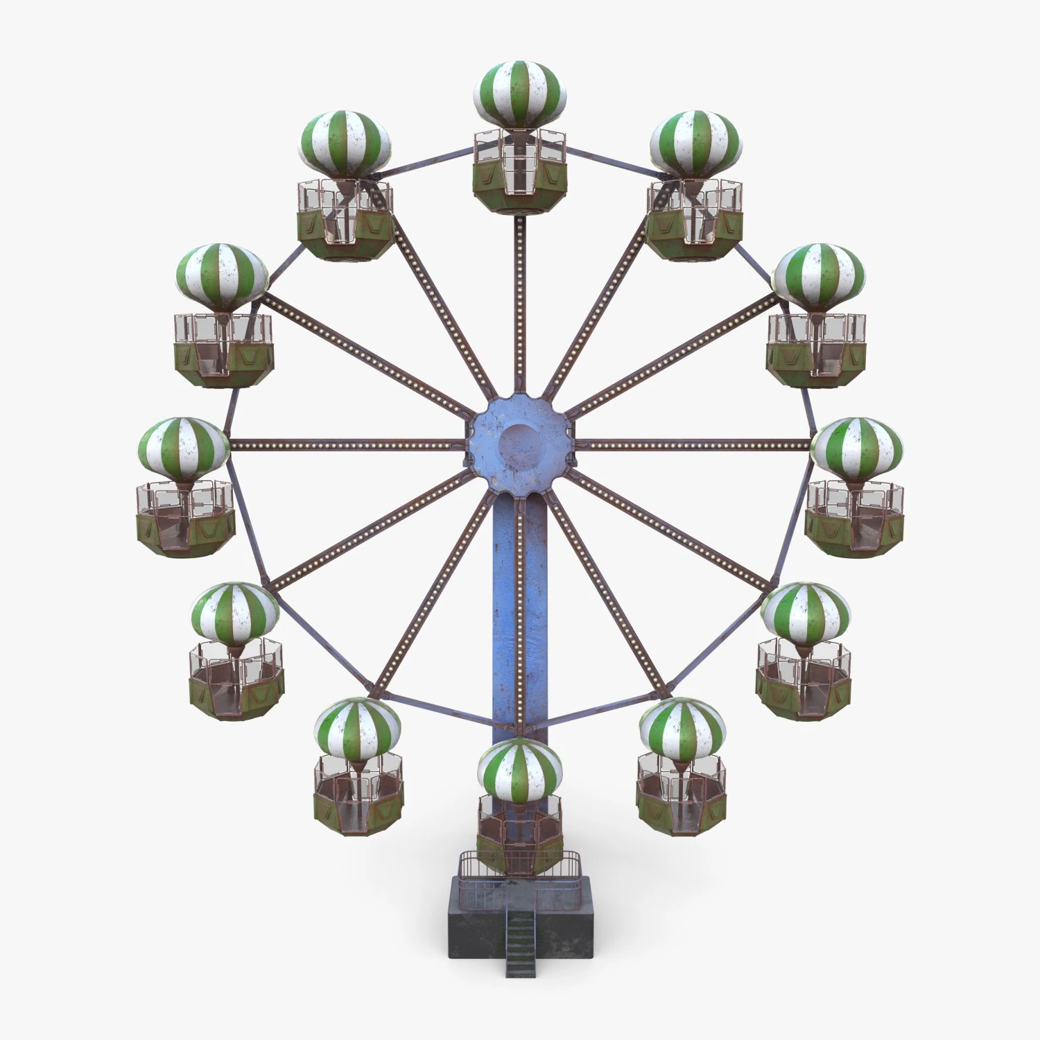 Ferris wheel v4 3D Model .c4d .max .obj .3ds .fbx .stl .blend 