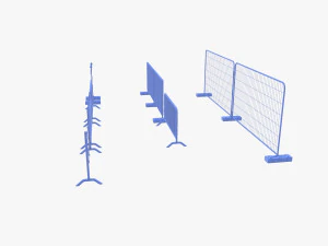 Pacchetto barriere da cantiere V1 Modello 3D