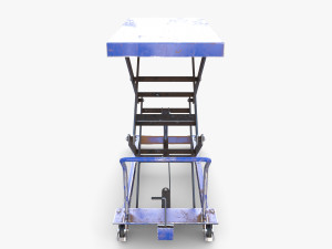 Animated Scissor Lift Table Blue 3Dモデル