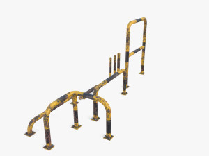 Traffic safety barrier pack v2 3D Model