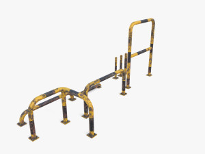 Traffic safety barrier pack v2 3D Model