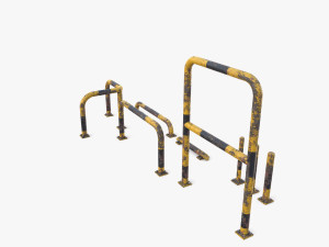 Traffic safety barrier pack v2 3D Model