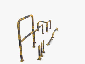 Traffic safety barrier pack v2 3D Model