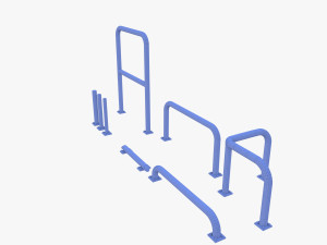 Traffic safety barrier pack v2 3D Model