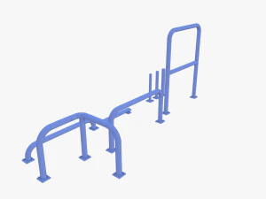 Traffic safety barrier pack v2 3D Model