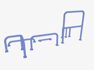 Traffic safety barrier pack v2 3D Model