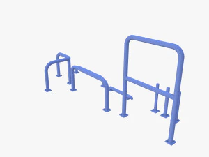 Traffic safety barrier pack v2 3D Model