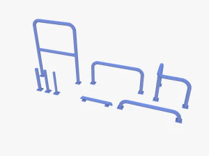 Traffic safety barrier pack v2 3D Model