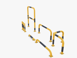 Traffic safety barrier pack v1 3D Model