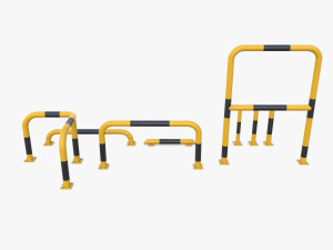 Traffic safety barrier pack v1 3D Model