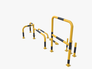 Traffic safety barrier pack v1 3D Model