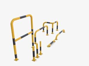 Traffic safety barrier pack v1 3D Model