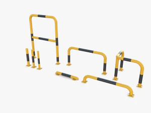 Traffic safety barrier pack v1 3D Model