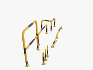Traffic safety barrier pack v1 3D Model