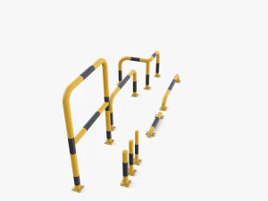 Traffic safety barrier pack v1 3D Model