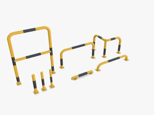 Traffic safety barrier pack v1 3D Model