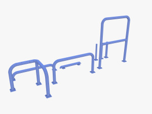 Traffic safety barrier pack v1 3D Model