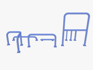 Traffic safety barrier pack v1 3D Model