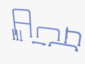 Traffic safety barrier pack v1 3D Model