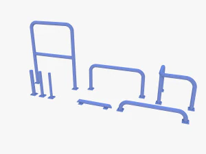 Traffic safety barrier pack v1 3D Model