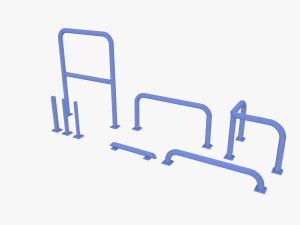 Traffic safety barrier pack v1 3D Model