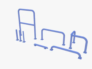 Traffic safety barrier pack v1 3D Model